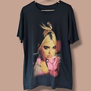 Dua Lipa Future Nostalgia Tour Distressed Graphic T-Shirt Merch Retro Pop